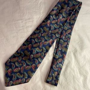 Sheaf & Caber Men’s Navy Blue Design Silk Tie Necktie